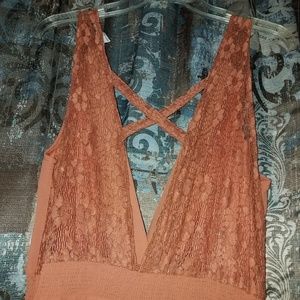 NWT, Very J, Pumpkin Orange Jumpsuit, Medium